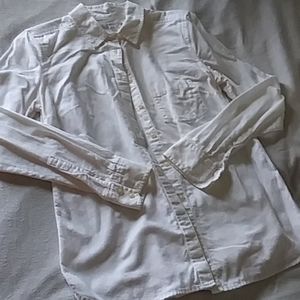 Gap Women's Fitted White Oxford Button Down